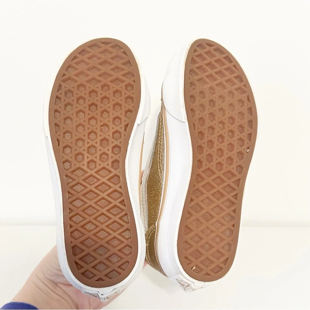 Vans Kids Old Skool Glitter Sneaker - Gold - Picture 4 of 7